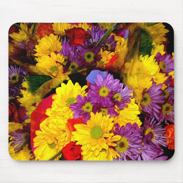 Daisy Flower Mix Mousepad (Frente)