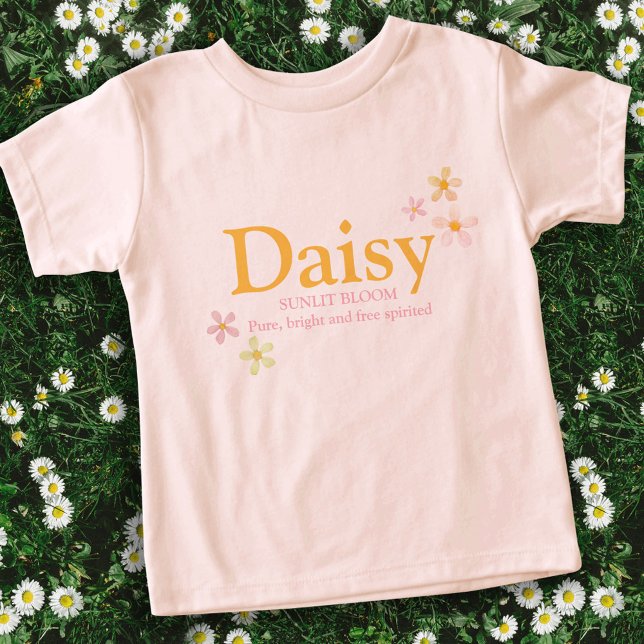 Daisy girls name meaning watercolor flowers (Criador carregado)