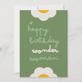 DAISY GREEN - Cartão de Convite Floral de Aniversá