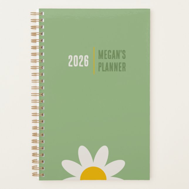 DAISY GREEN - Planejador Floral 2026 (Frente)