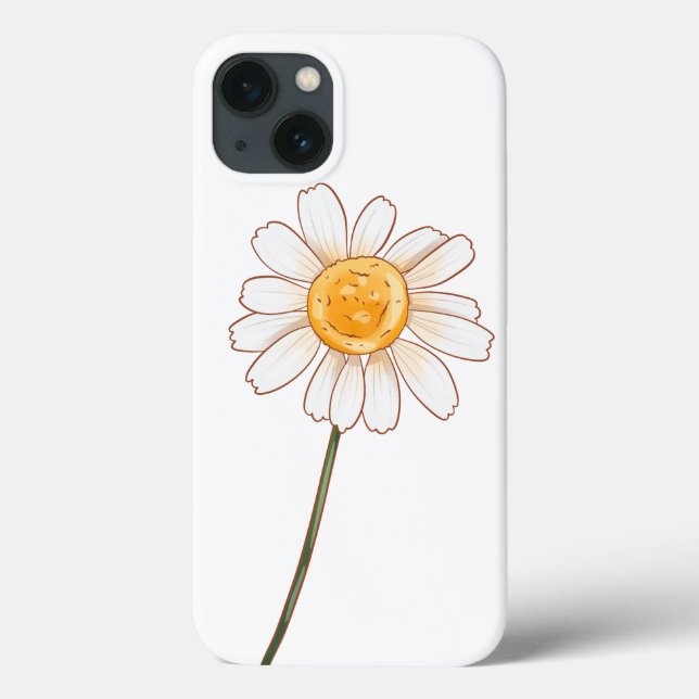 Daisy - Ilustração Rústica de Flor Selvagem (Verso)
