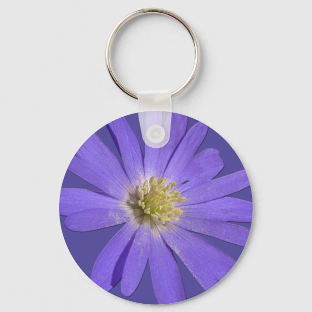 Daisy Key Chain Purple Daisy Chaveiros e presentes (Frente)