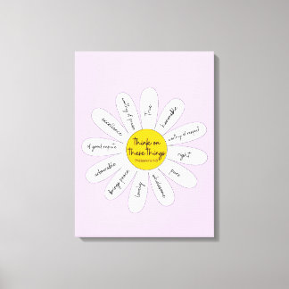 Daisy Philippians 4:8 Canvas decorativa