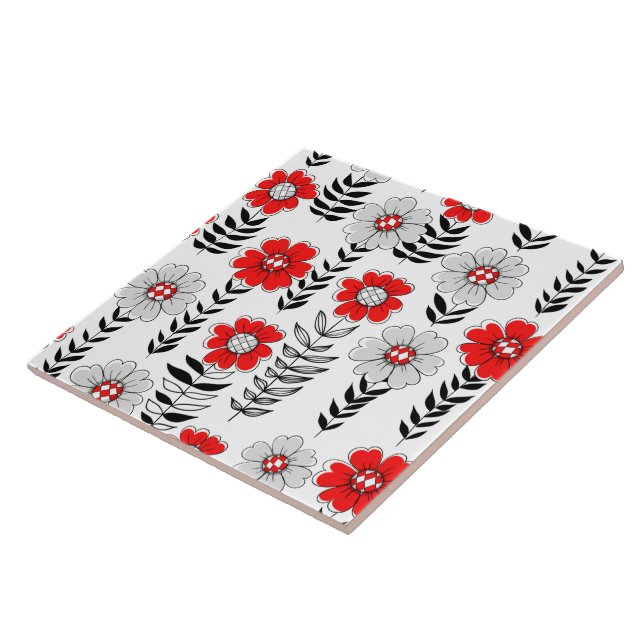 Daisy rabiscos em vermelho e preto (Lateral)