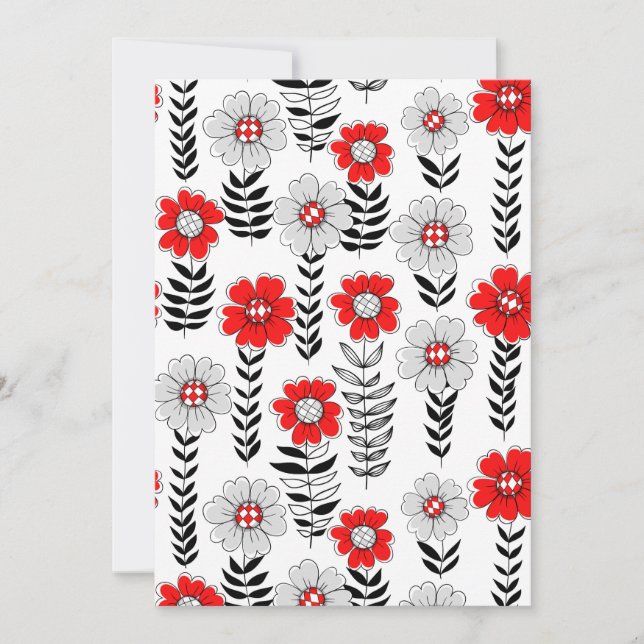 Daisy rabiscos em vermelho e preto (Frente)