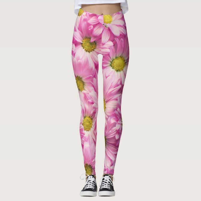 Daisy Rosa das Leggings do Hipster Comfy (Frente)