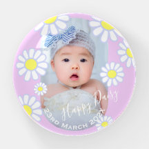 Daisy Simple Pastel Pink Photo Baby