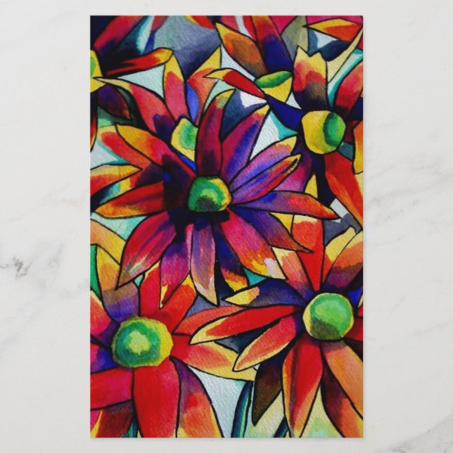 Daisy Straw, flores silvestres multicoloridas (Frente)