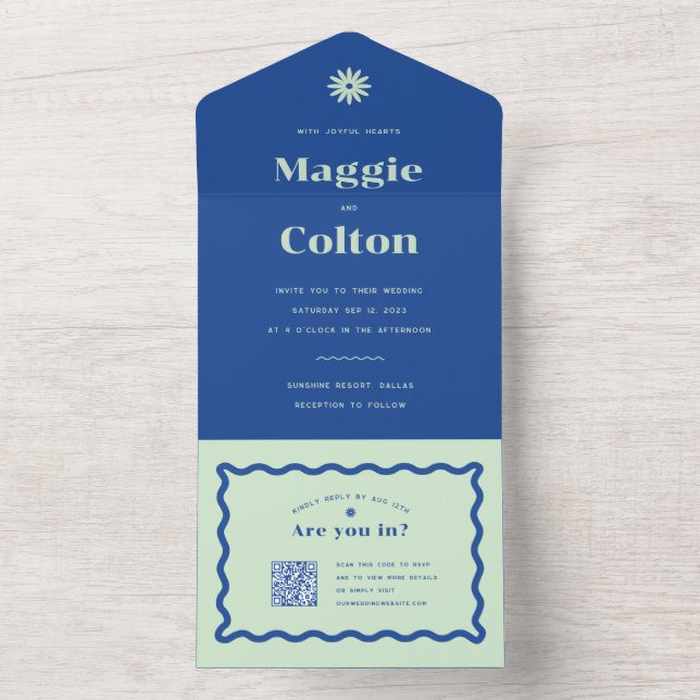 Daisy Wedding All In One Convite (Interno)