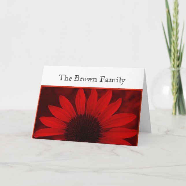 Daisy Wedding Notecard Modelo (Frente)