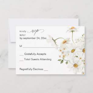 Daisy White Floral no Meal RSVP 4