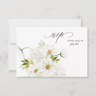 Daisy White Floral w RSVP de Refeições 4