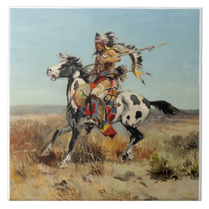 “Dakota Chief” Arte Ocidental por Charles M Russel