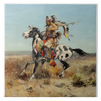 “Dakota Chief” Arte Ocidental por Charles M Russel