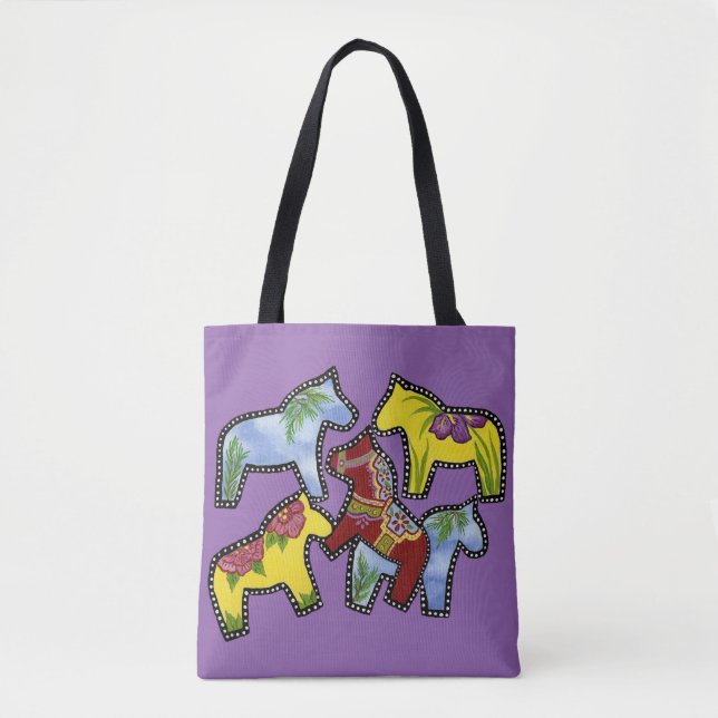 Dala Horses Tote Bag (Frente)