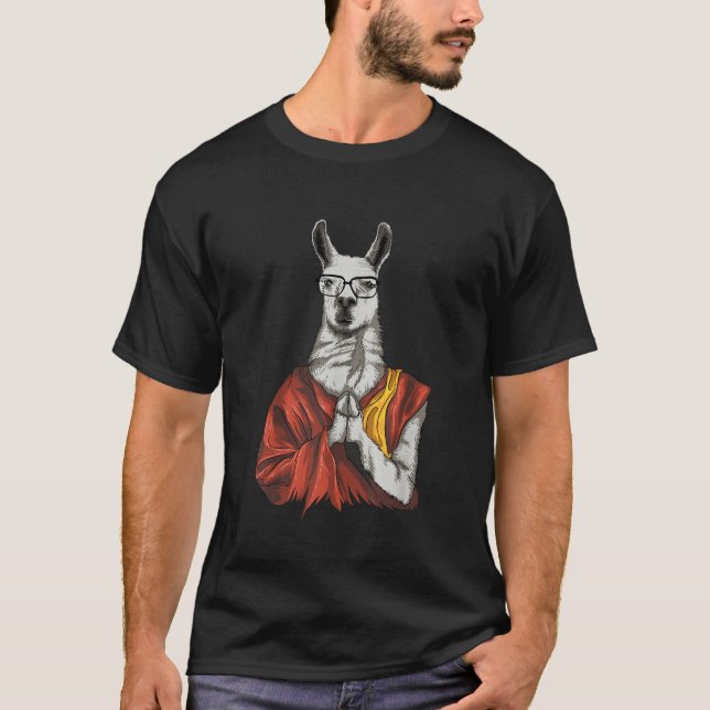 Dalai Lama Dali Llama Camisa Curiosa Meditação (Frente)