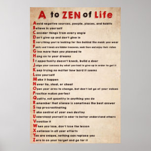 Dalai Lama Poster a Zen of Life