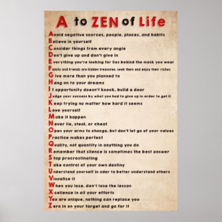 Dalai Lama Poster a Zen of Life