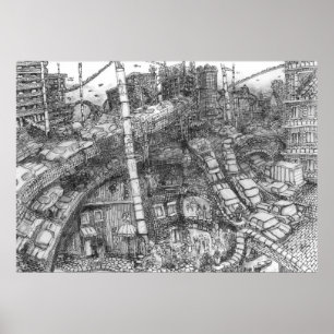 Dallas 2092 (lavagem) da tinta - poster
