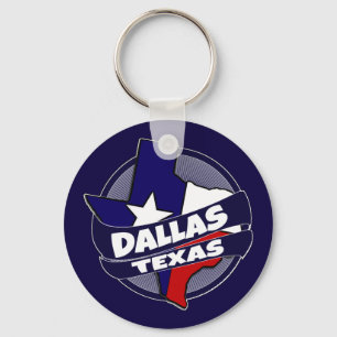 Dallas Texas flag burst chaveiro