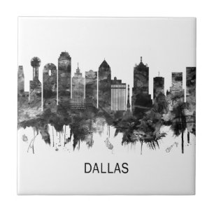 Dallas Texas Skyline BW