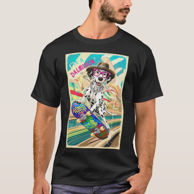 Dalmácia sobre a missão: camiseta de cães de skate (Frente)