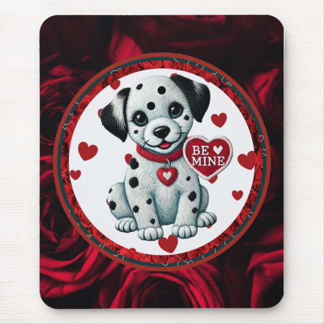 Dalmaciana Puppy Love Mousepad - Seja Meu Namorado (Frente)