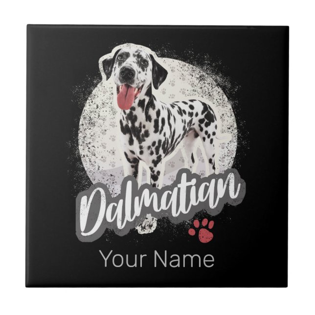 Dalmaciano Com Pata Vintage Design De Cães (Frente)