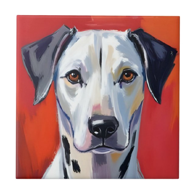 Dálmata | Pintura de Cachorro Pet Aquarela (Frente)