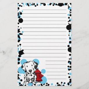 Dalmatian de Kawaii & artigos de papelaria da boca