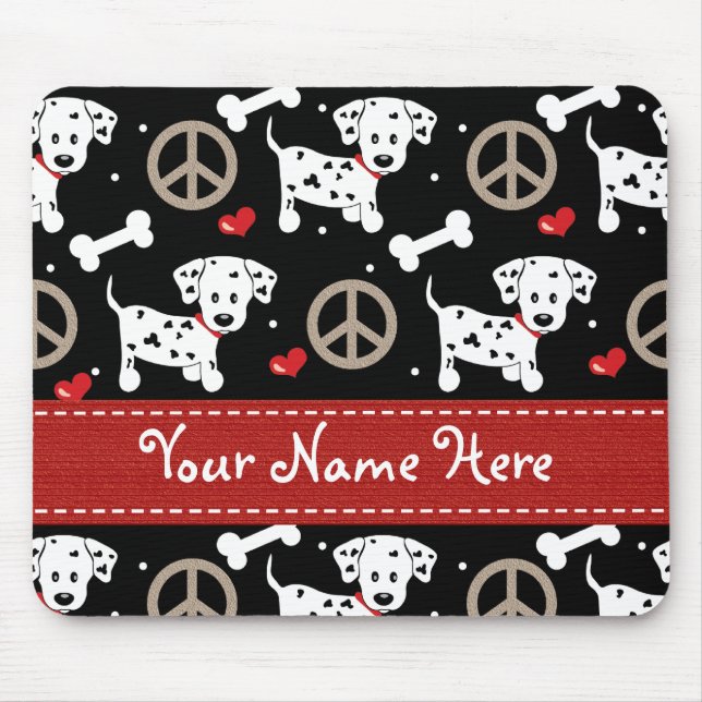 Dalmatians Mousepad do amor da paz (Frente)