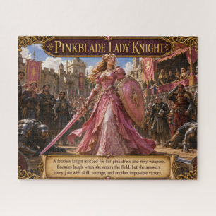 Dama Cavaleira Pinkblade Fantasia Quebra-Cabeça