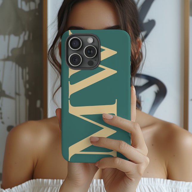 Dama de honra | Elegante Estojo de Telefone com In (Personalized Initial Phone Case – Monogram Gift for Her or Him, Friends, Coworkers, & Birthday)