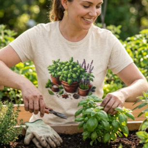 Dama de Plantas de Manjericão de Jardim