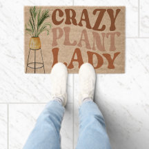 Dama de Plantas Retrô Tipografia de Plantas Aquare