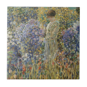 Dama num Jardim de Frederick Frieseke, Arte Fino