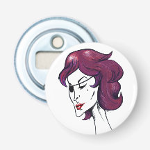 Dama Pirata Violeta Mulher Cabelo Roxo Desenho Art