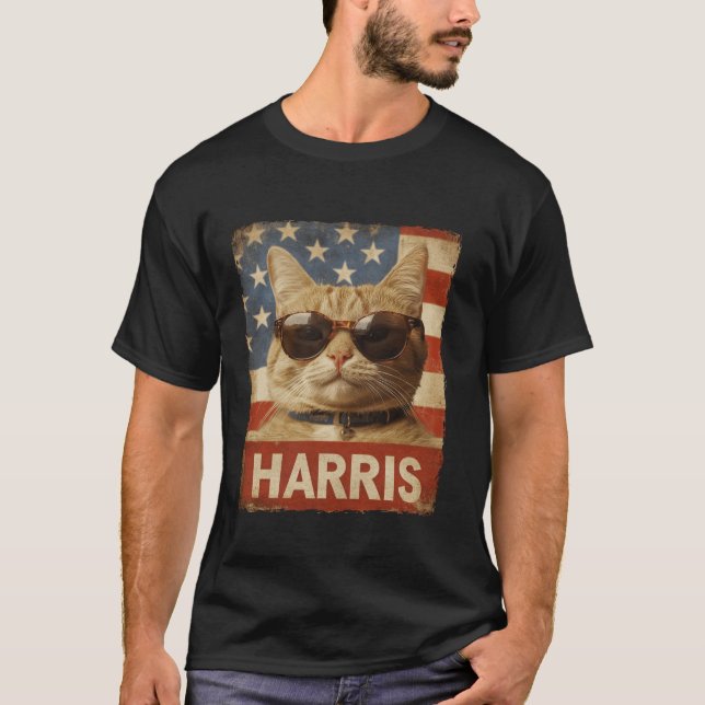 Damas De Gato Engraçadas Para A Camisa T Harris 20 (Frente)