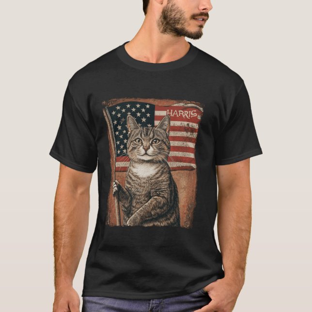 Damas De Gato Engraçadas Para A Camisa T Harris 20 (Frente)