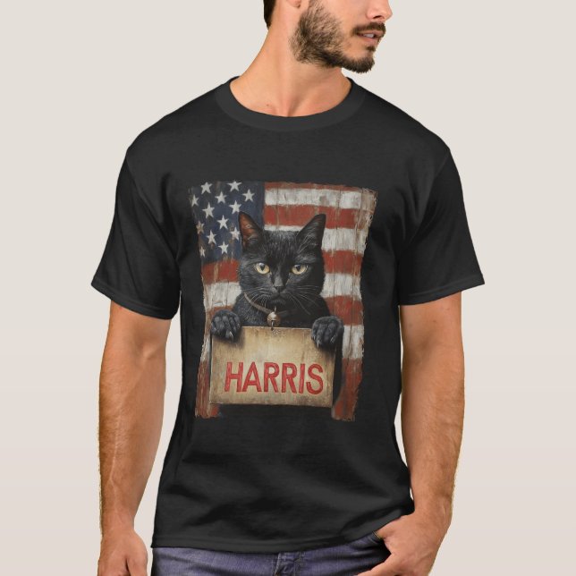 Damas De Gato Engraçadas Para A Camisa T Harris 20 (Frente)