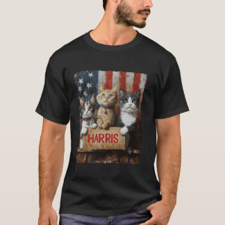 Damas De Gato Engraçadas Para A Camisa T Harris 20