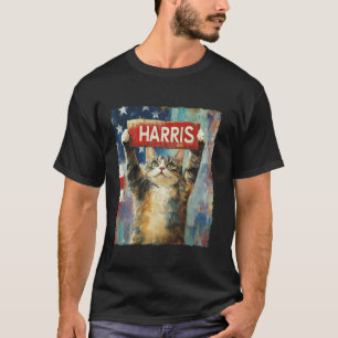 Damas De Gato Engraçadas Para A Camisa T Harris 20