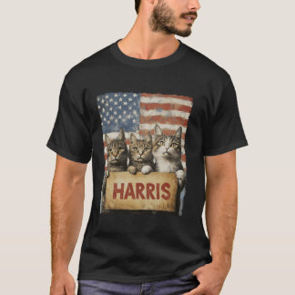 Damas De Gato Engraçadas Para A Camisa T Harris 20