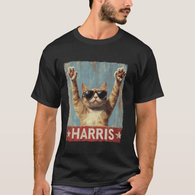 Damas De Gato Engraçadas Para A Camisa T Harris 20 (Frente)