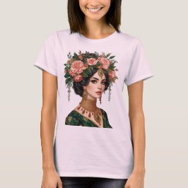 Damas Flor Dupla | Camiseta T-Shirt Costas Arte Fl