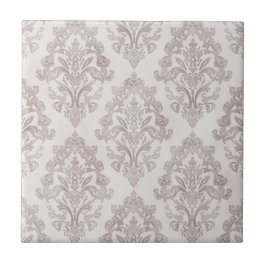 Damasceno Clássico Floral Suave Toupeira Aquarela