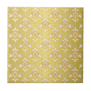 Damasco Amarelo Açafrão Dourado Fino