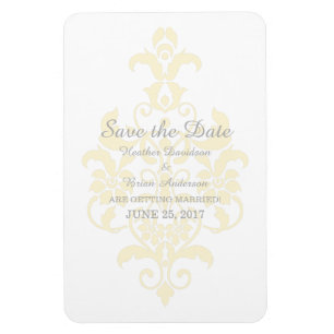 Damasco amarelo sutil Salve o ímã flexível de data