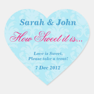 Damasco azul do vintage como doce é etiqueta