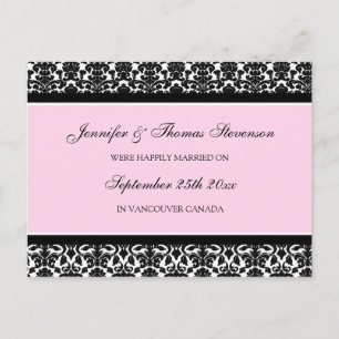 Damasco cor-de-rosa dos cartão do anúncio do recem